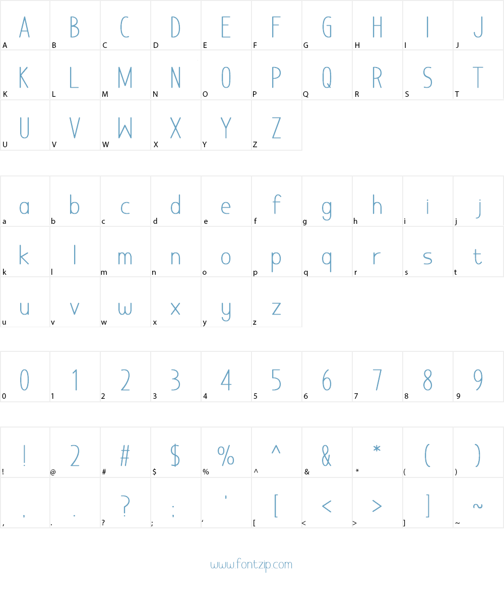 No Added Sugar Font Character
